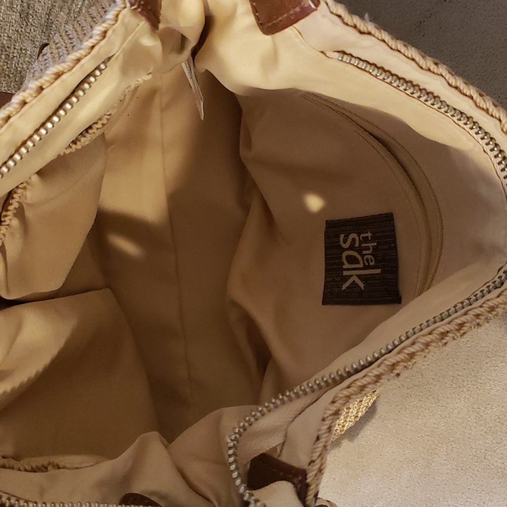 THE SAK crochet brown and tan shoulder bag - Picture 4 of 6